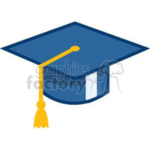 graduation cap clipart blue