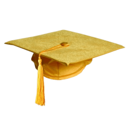 Gold Colour Graduation Hat transparent PNG