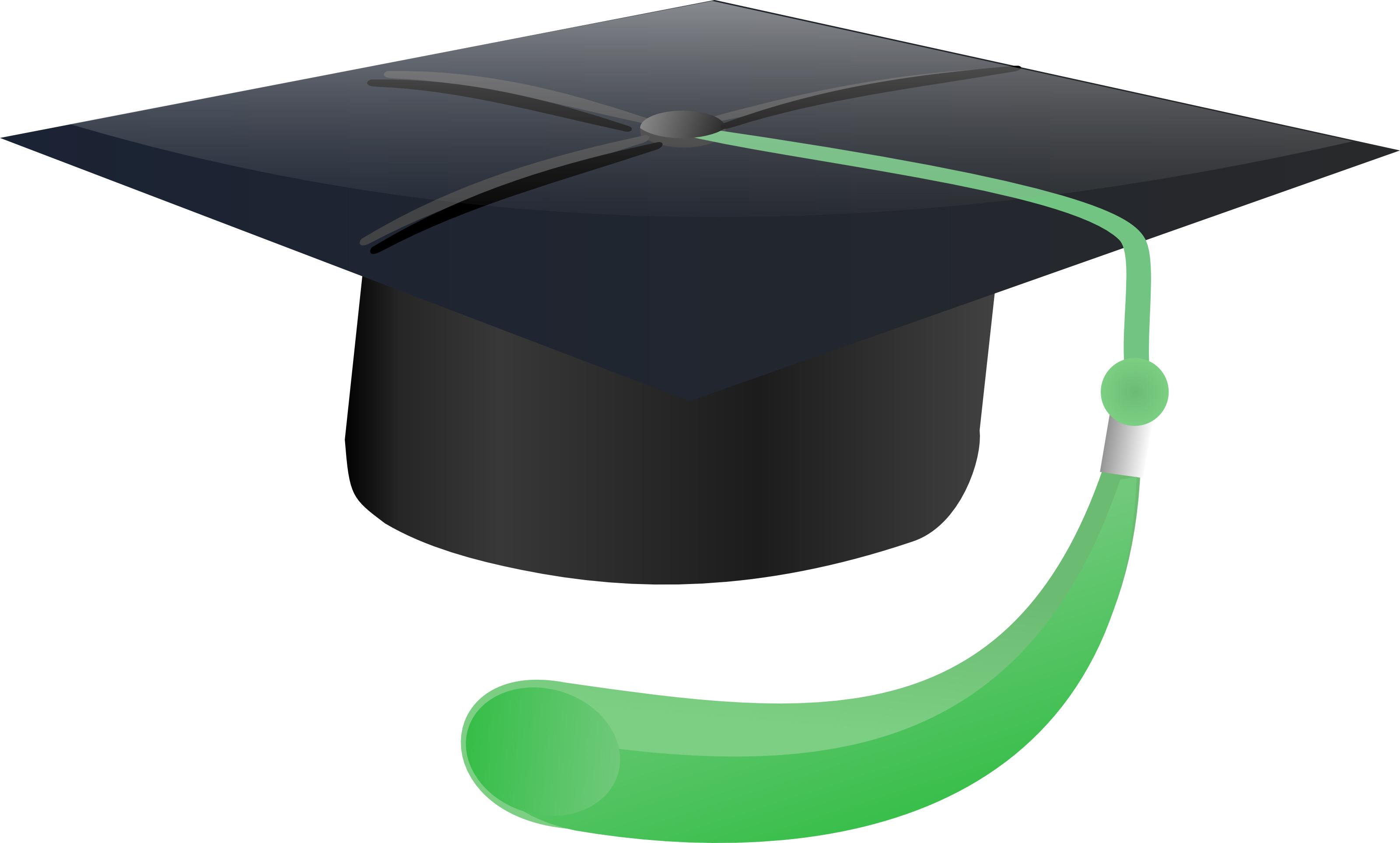graduation cap clipart green