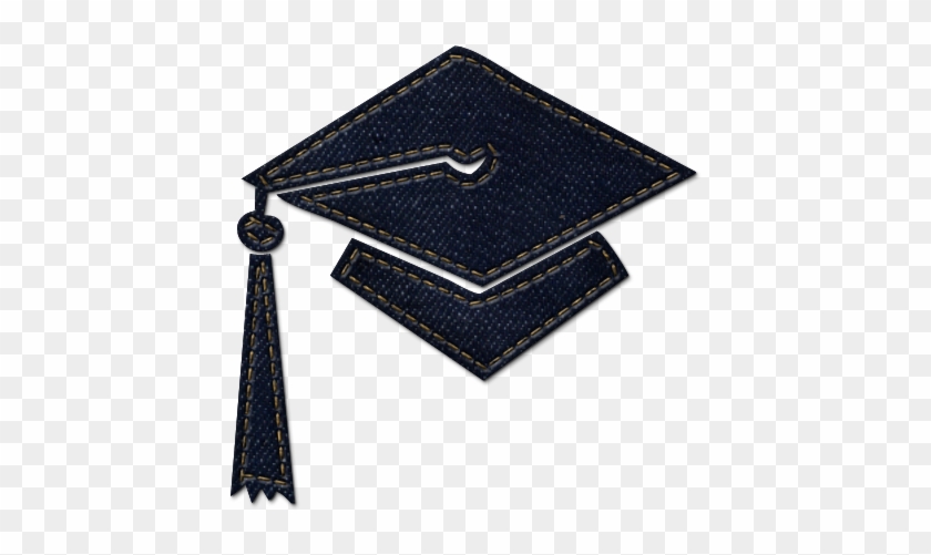 Blue graduation cap.