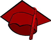 graduation cap clipart maroon