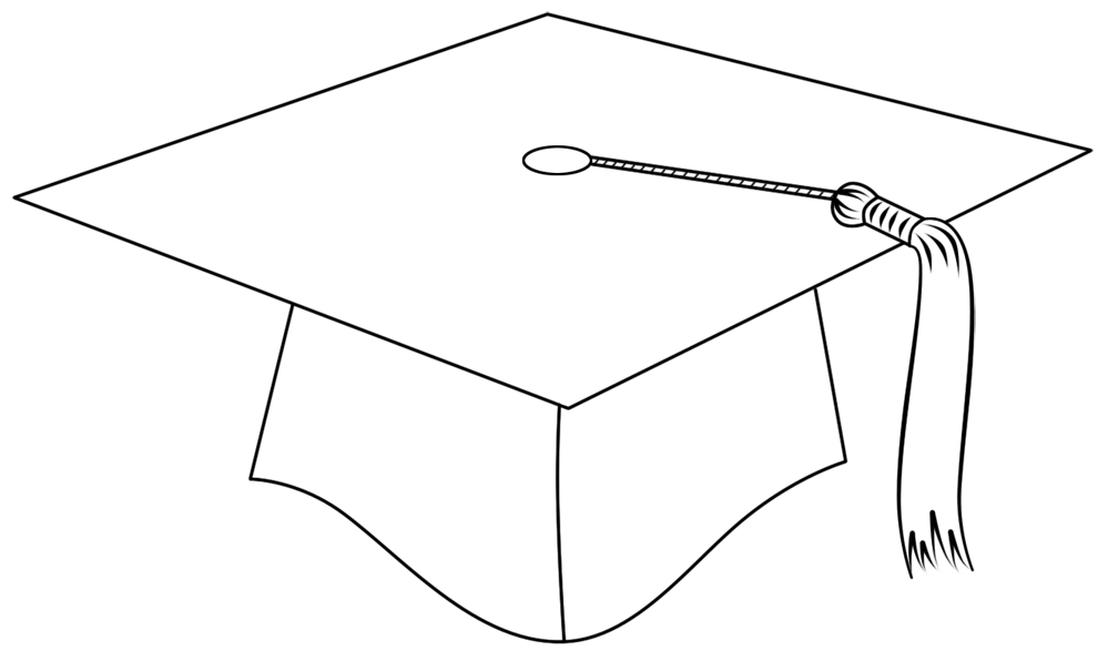 Graduation cap template printable graduation clipart outline