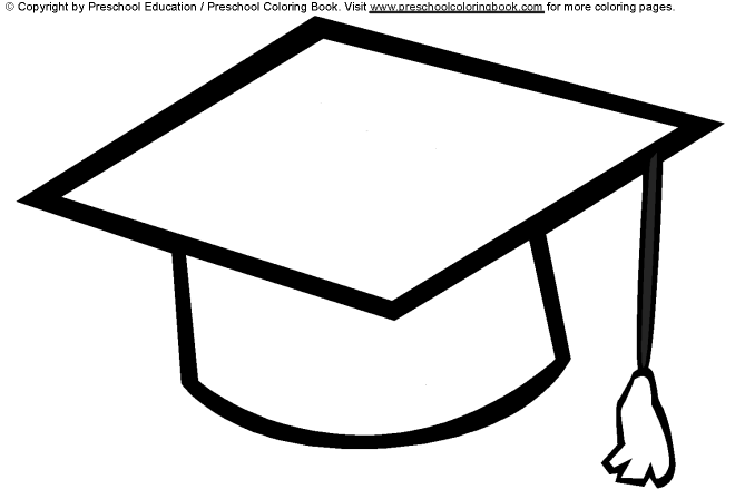 Graduation Cap Coloring Page Printable, GRADUATION COLORING