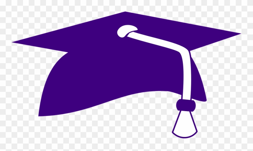 Graduation hat purple.