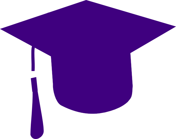 Purple Grad Cap Clip Art at Clker