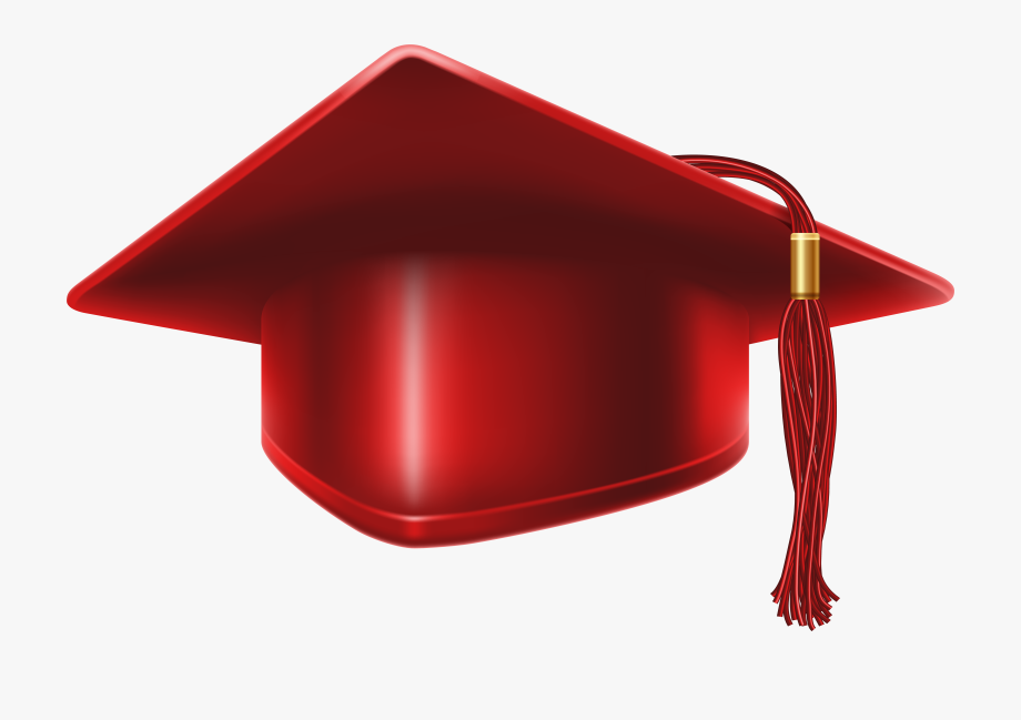 Red graduation cap.