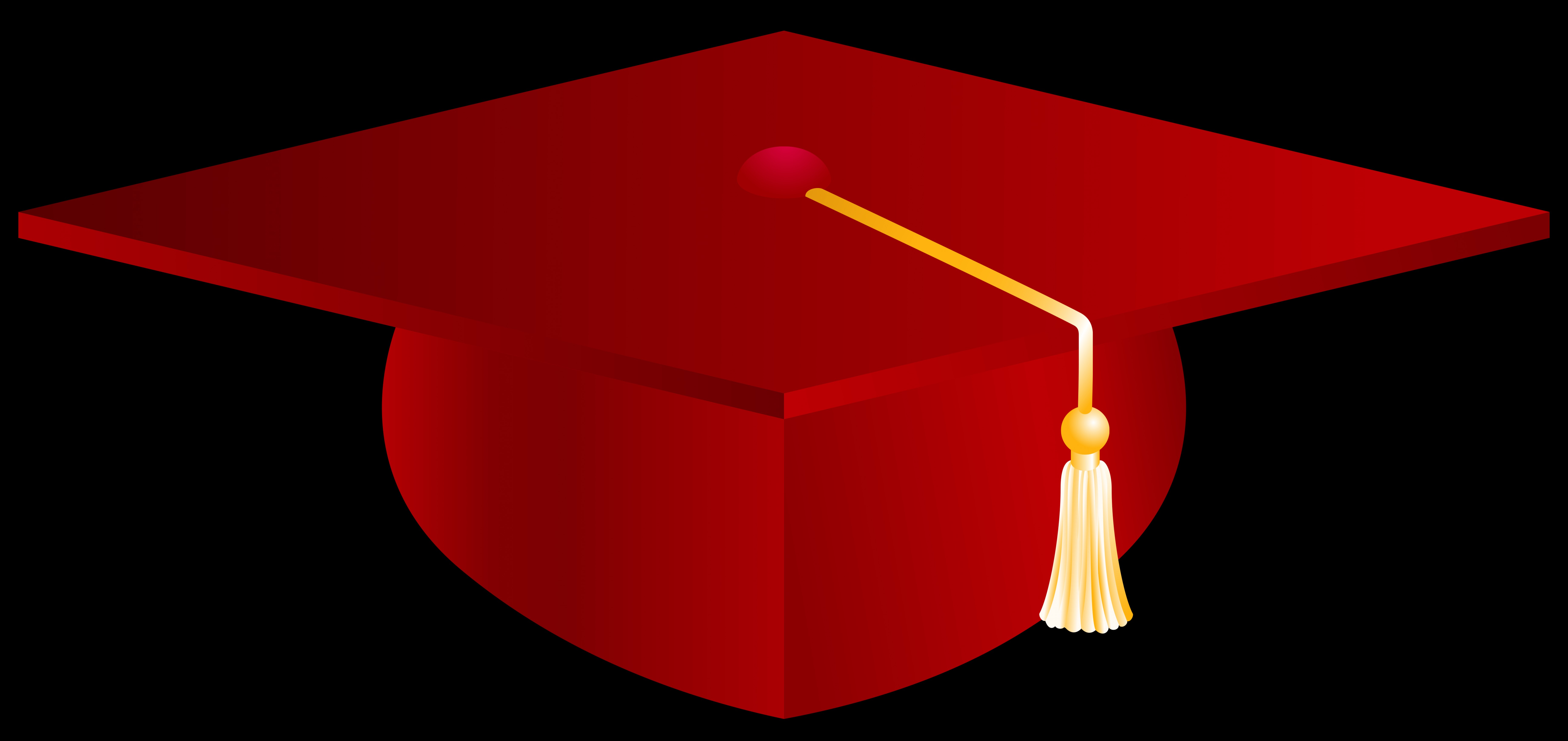 Red Graduation Cap Png Vector Clipart Image