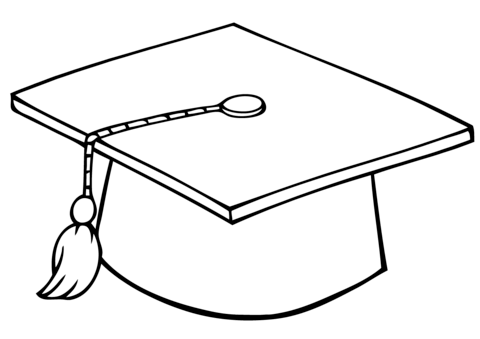 Graduate Cap coloring page