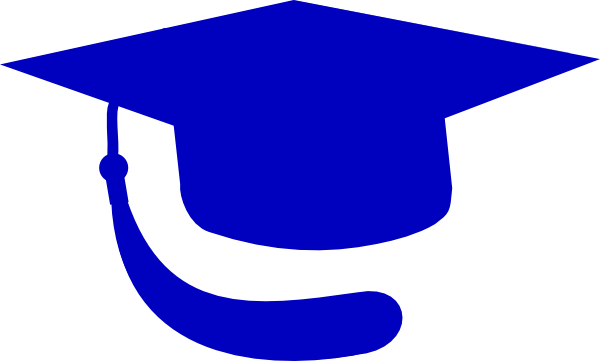 graduation clipart blue
