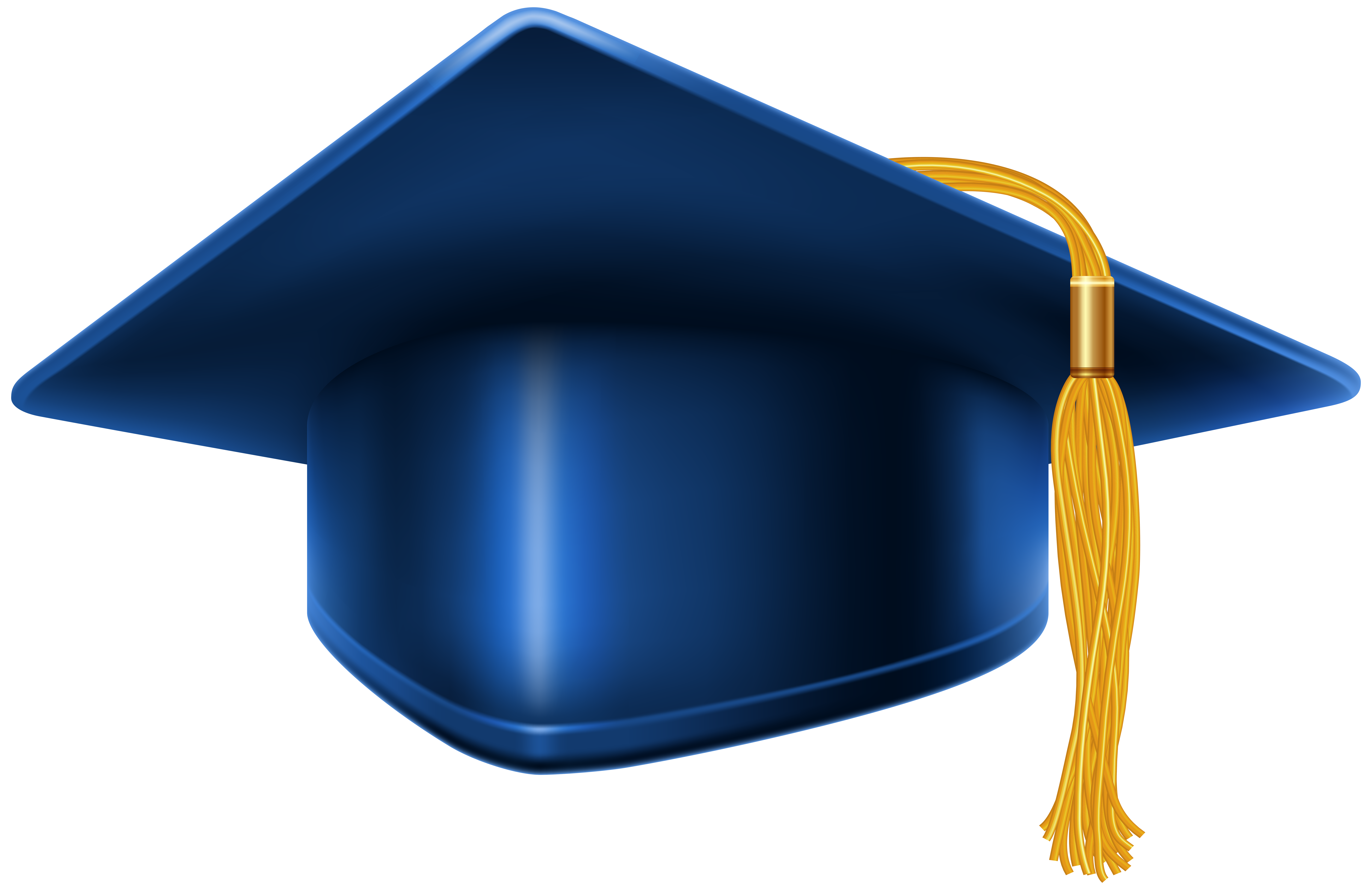 Blue Graduation Cap PNG Clip Art Image