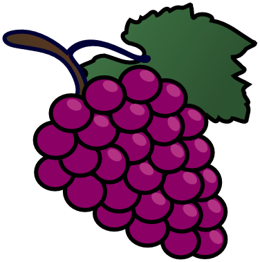 Cartoon grapes