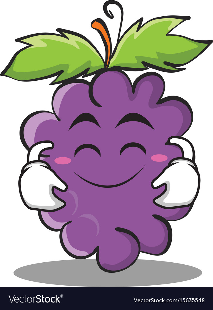 Cute smile grape.