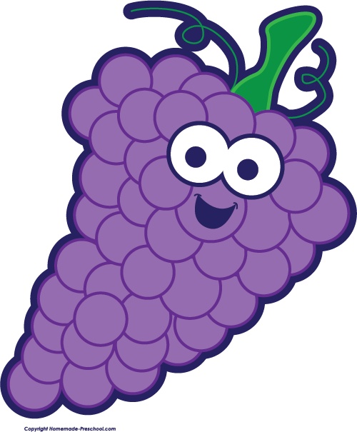 grapes clipart cute