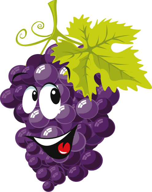 Cartoon grapes cliparts.