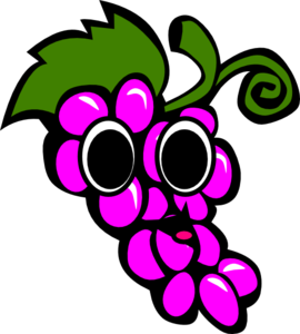 Happy Grapes Clip Art at Clker
