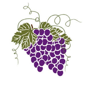 Grape cluster clipart.