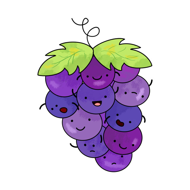 Kawaii grape bunch.