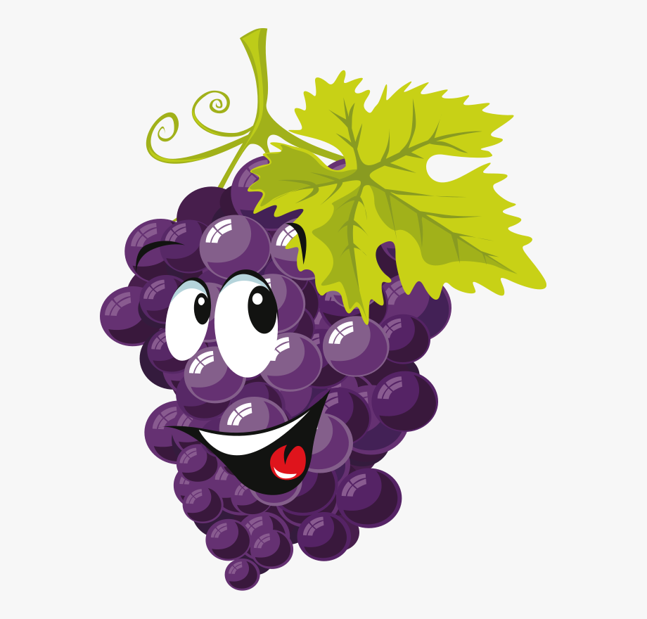 grapes clipart smiling