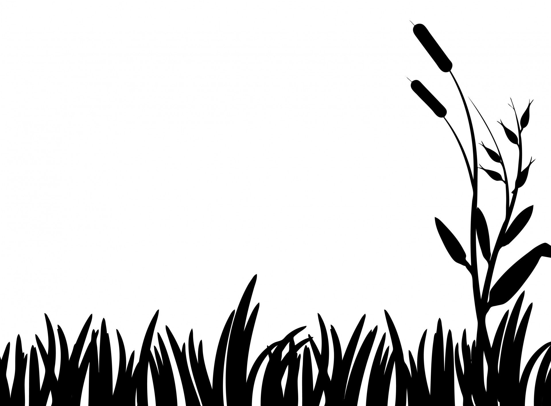 Grass silhouette clipart.