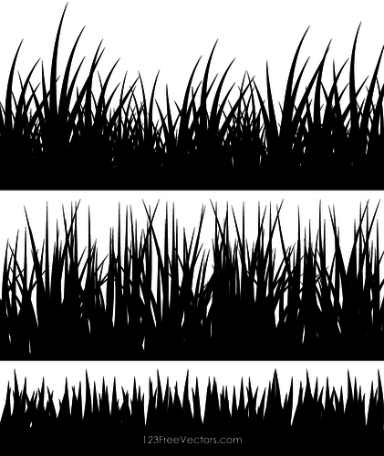 Black grass silhouette.