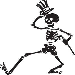 Grateful Dead dancing skeleton