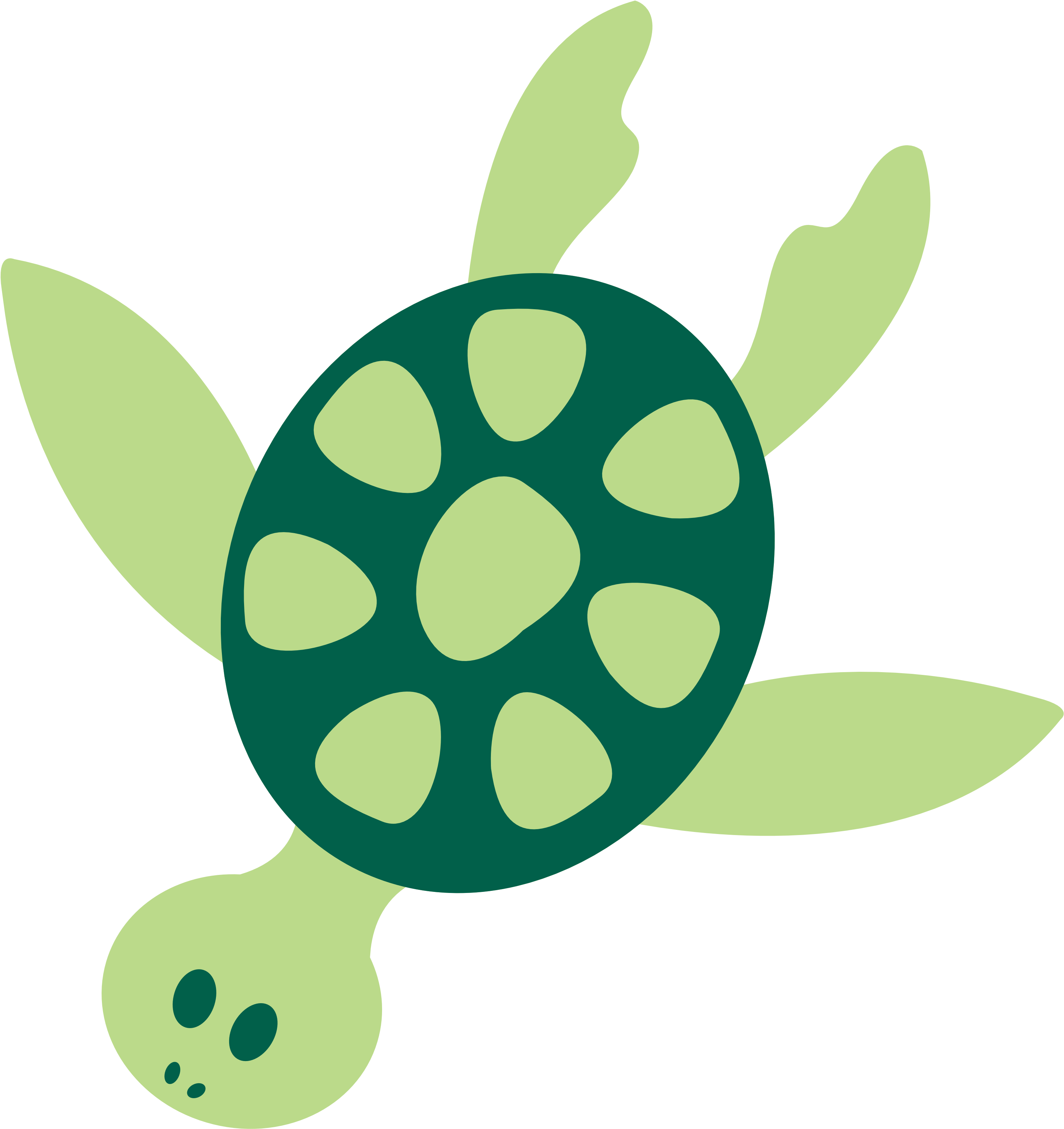 Cartoon sea turtle.