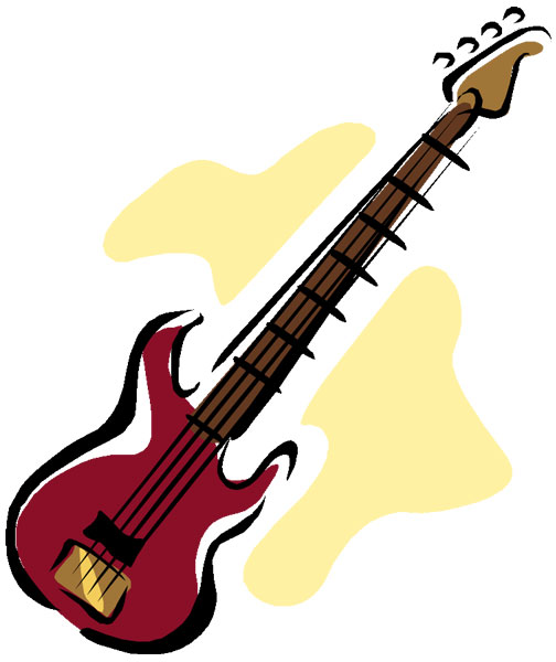 Bass guitar clip art free clipart images
