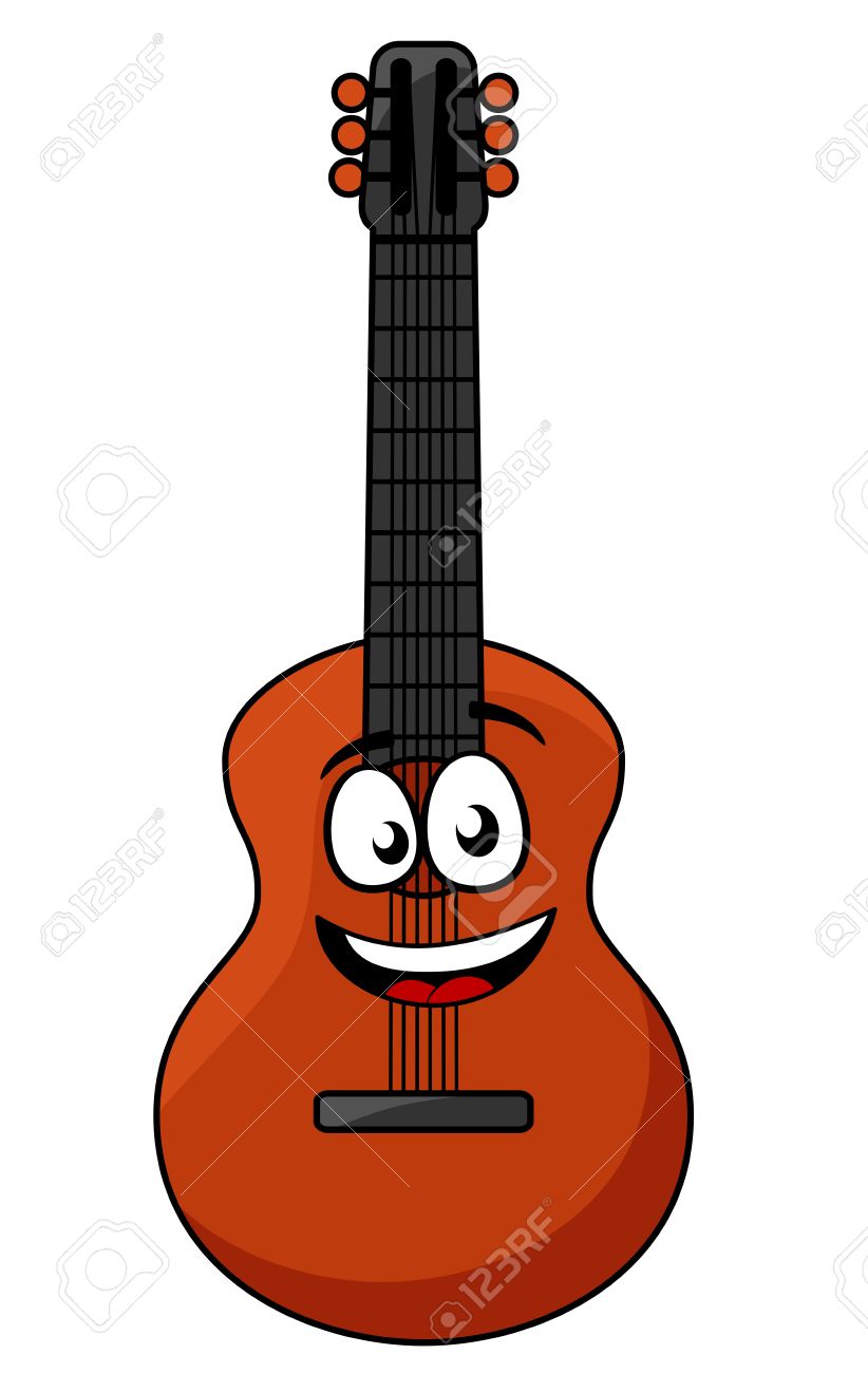 Guitar clipart cartoon.