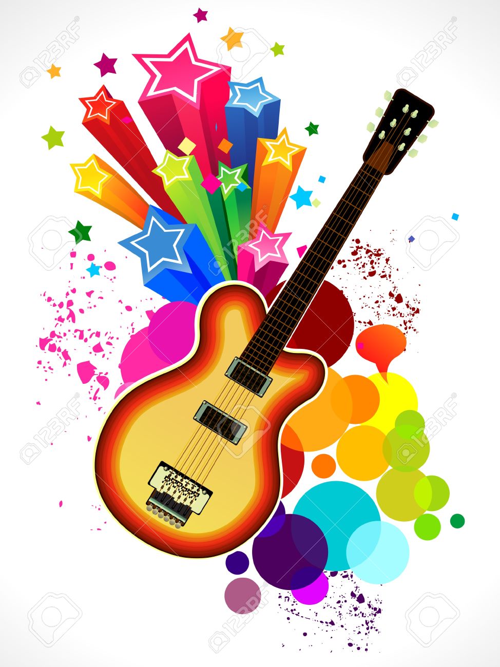 Free Acoustic Guitar Clipart colorful guitar, Download Free