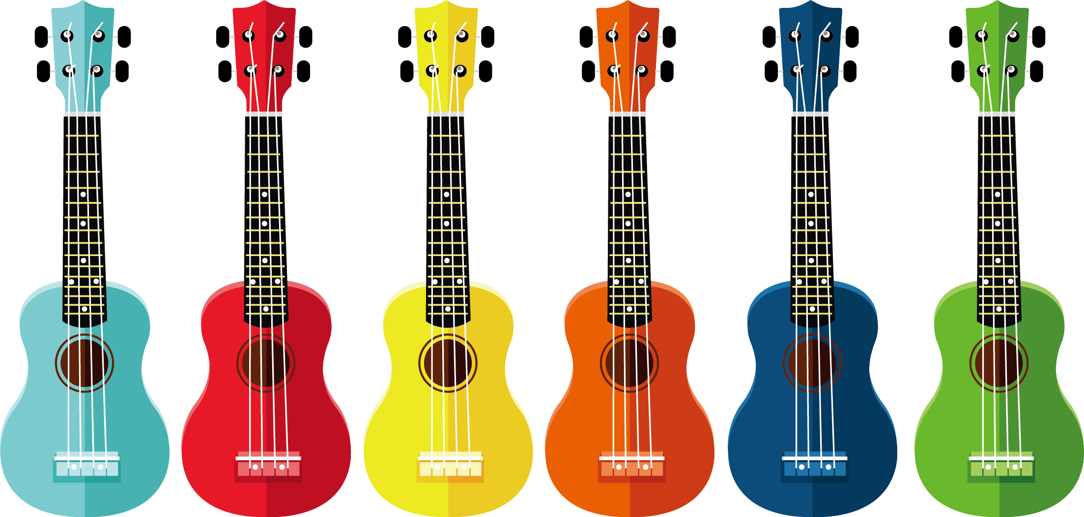 Guitar clipart colorful.