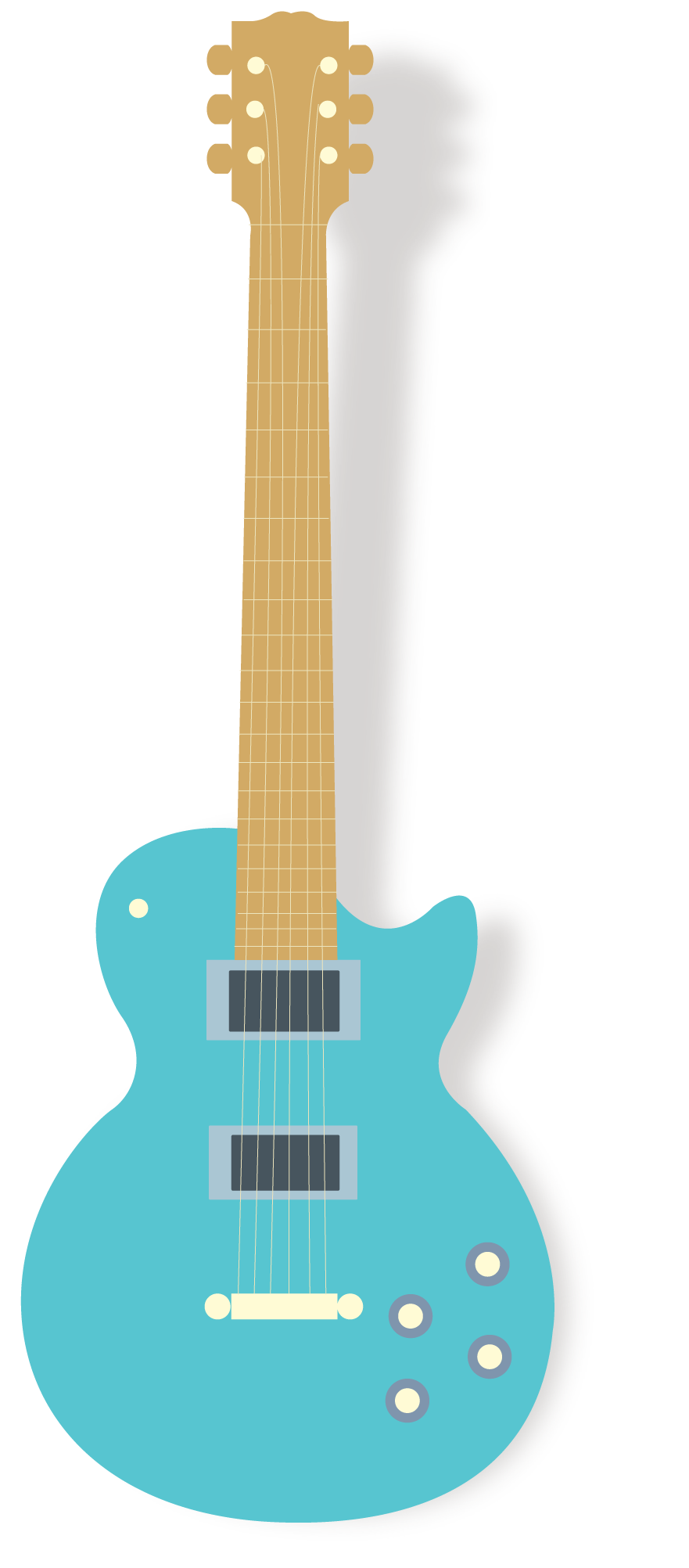 Cute clipart guitar.