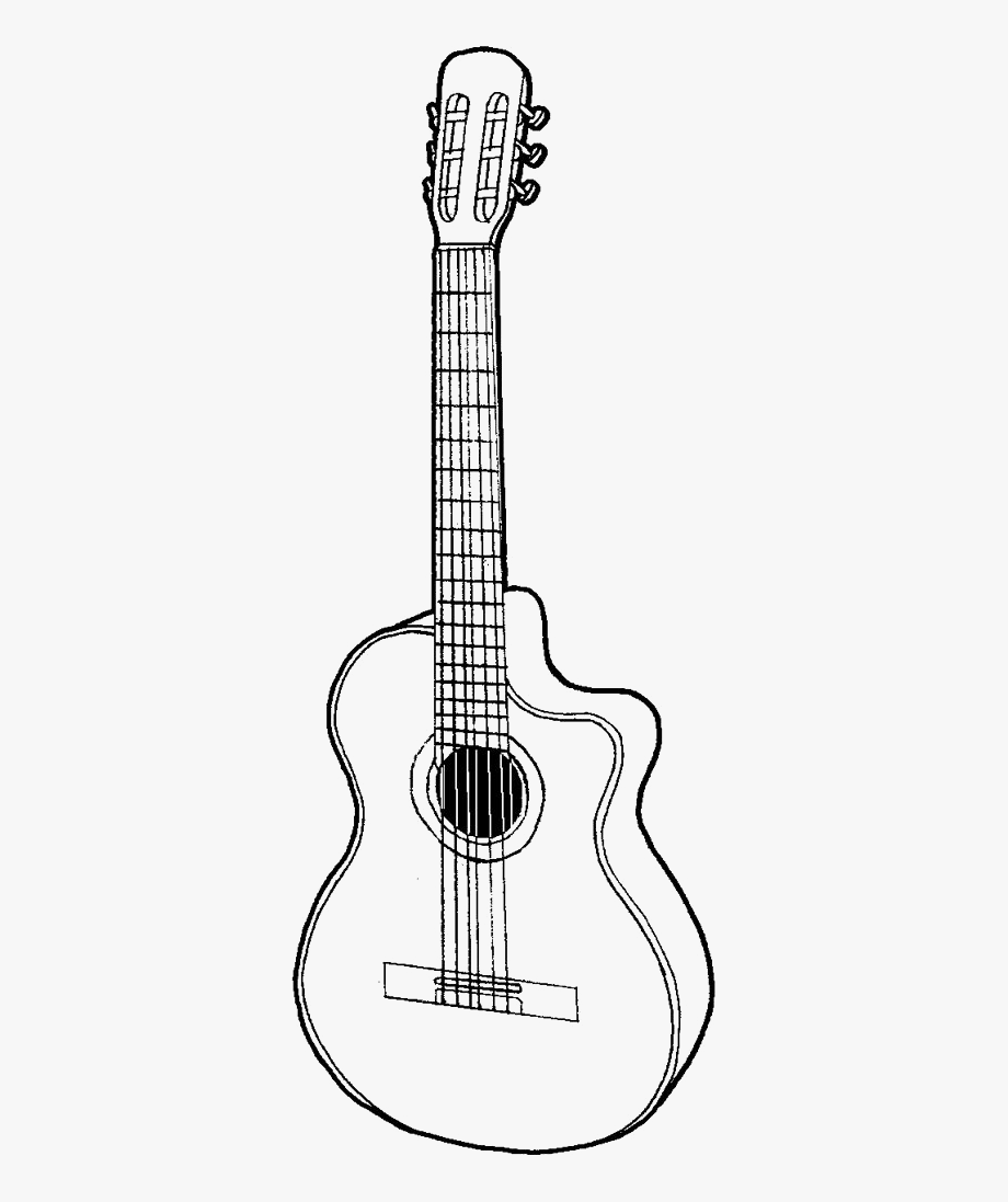 Drawing guitars clipart.