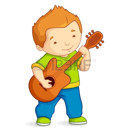 Kids Playing Guitar Clipart