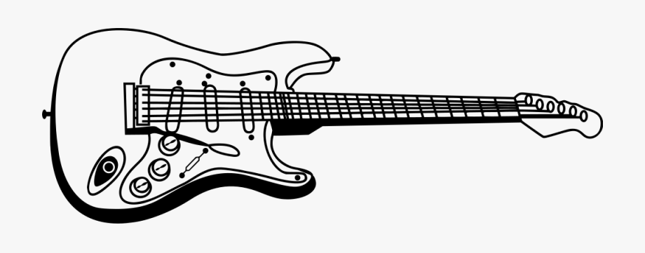Electric guitar white.