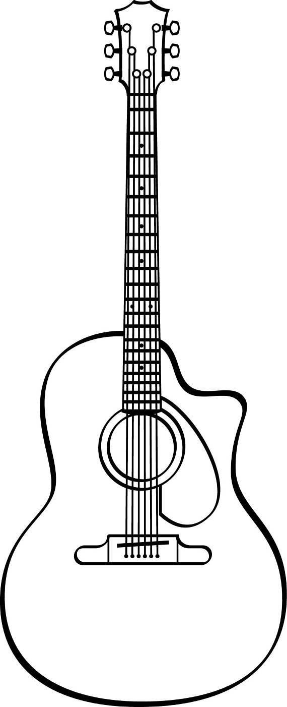 Guitar Line Art