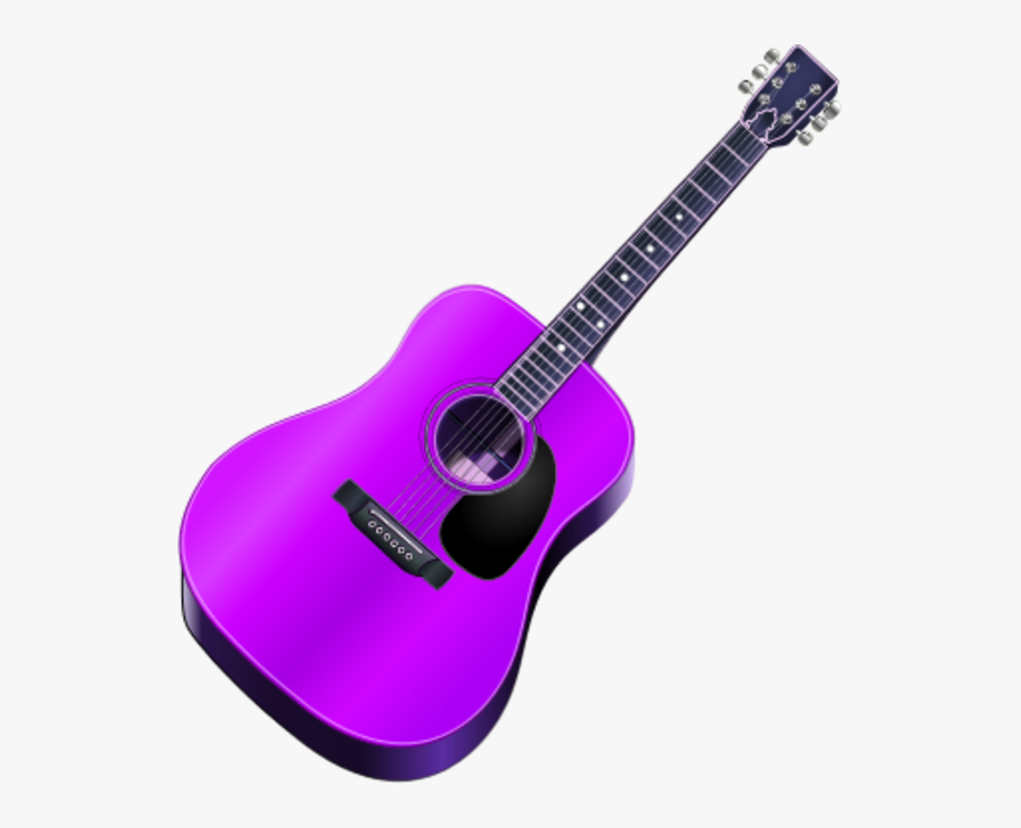 guitar clipart purple