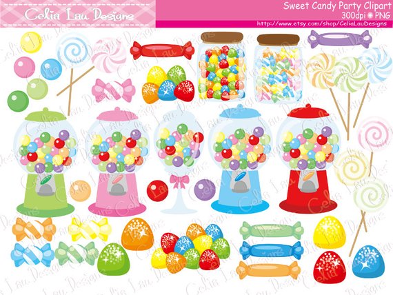 Candy Clipart, Sweet Shop , Candies, Sweet Shoppe , Candy