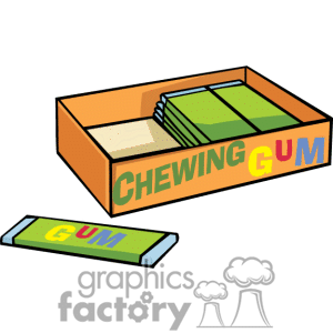 Chewing gum pictures.