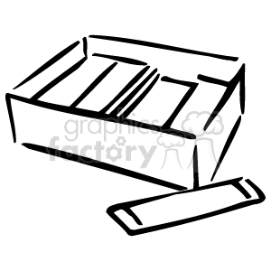 A black and white box of chewing gum clipart