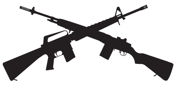 Free Crossed Guns Silhouette, Download Free Clip Art, Free