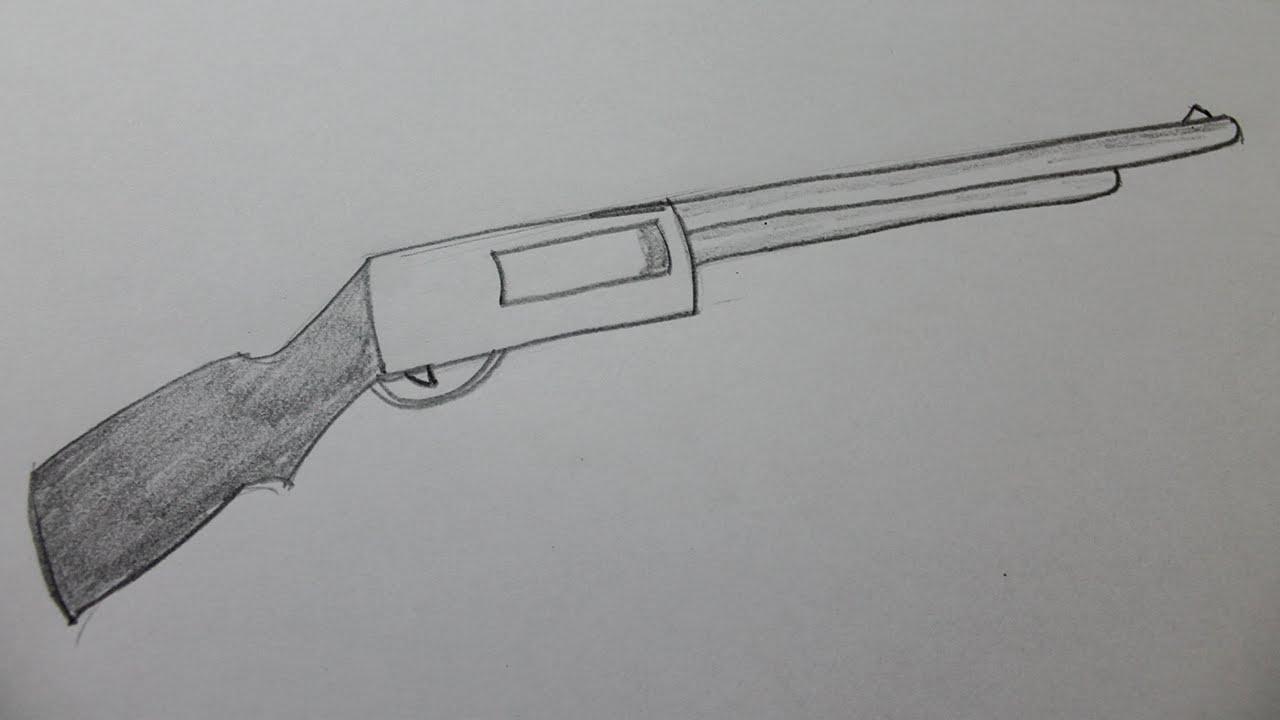 How to draw a shotgun