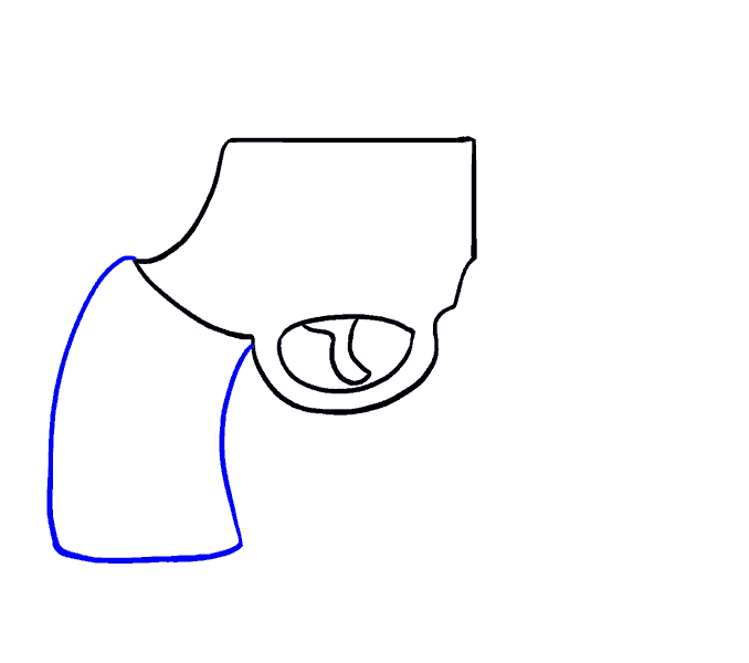 How to Draw a Cartoon Revolver