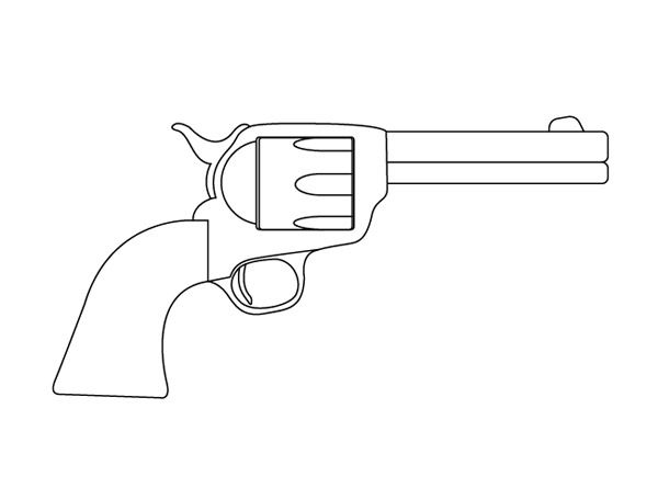 gun clipart outline