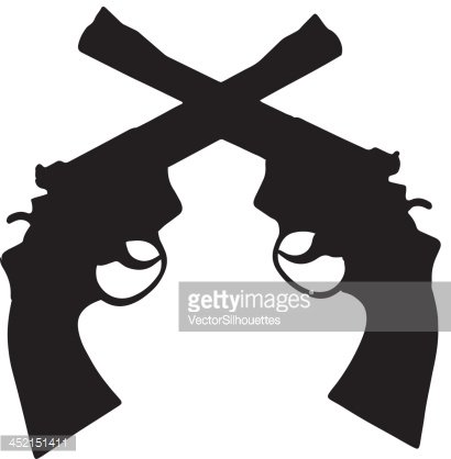 Guns silhouette Clipart Image