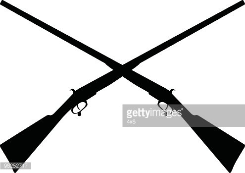 Simple Rifle Silhouette Clipart Image