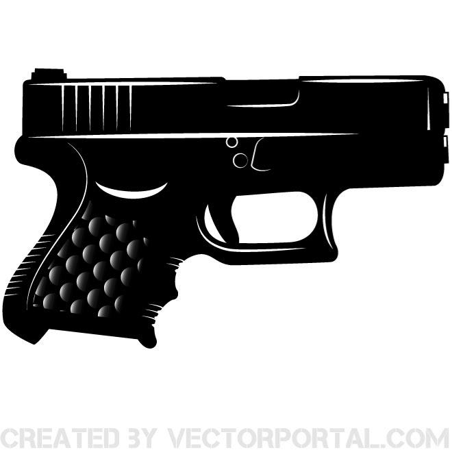 Pistol vector clip.