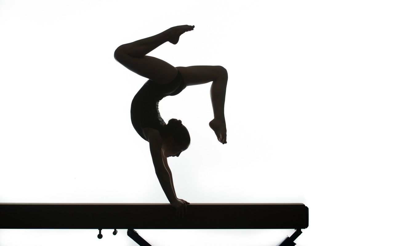 Gymnastics clipart silhouette.