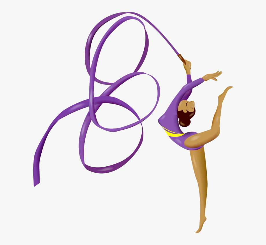Gymnastics clipart purple.