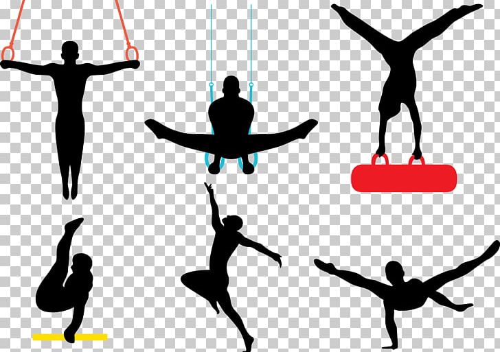 Artistic gymnastics silhouette.