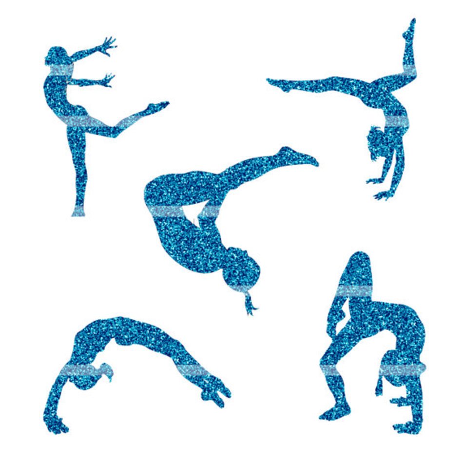 Blue Gymnastics Clip Art free image